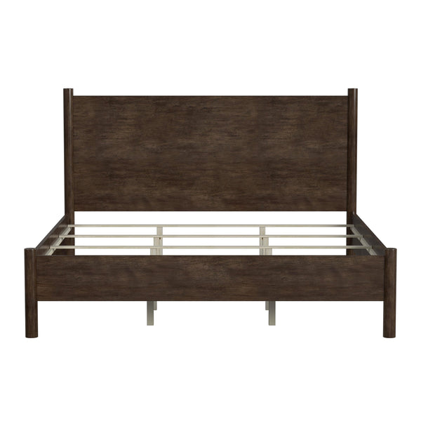 Butler Specialty Lennon Midcentury Farmhouse Queen Bed With Rounded Legs For A Stylish And Cozy Bedroom Retreat Medium Brown Mindi Wood,Mdf,Mindi Veneer 5764474-butler