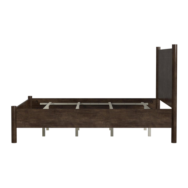 Butler Specialty Lennon Midcentury Farmhouse Queen Bed With Rounded Legs For A Stylish And Cozy Bedroom Retreat Medium Brown Mindi Wood,Mdf,Mindi Veneer 5764474-butler