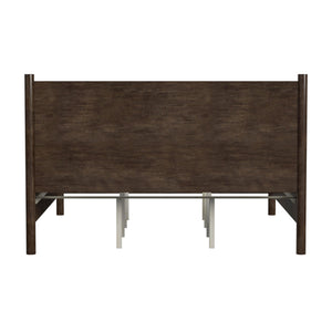 Butler Specialty Lennon Midcentury Farmhouse Queen Bed With Rounded Legs For A Stylish And Cozy Bedroom Retreat Medium Brown Mindi Wood,Mdf,Mindi Veneer 5764474-butler