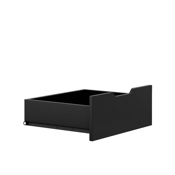 English Elm Hall Tree with Bench Six Hooks Open Shelves Matte Black Mdf Entryway Organizer W1321P444289