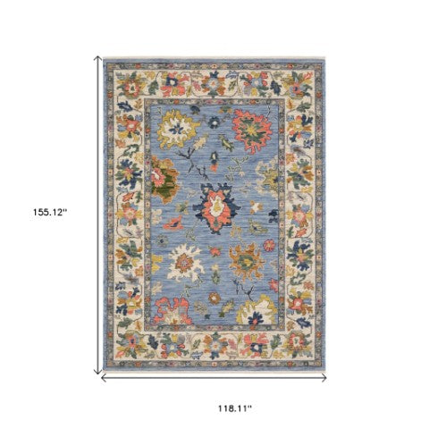 Homeroots 2' Cozy Gray Oriental Area Rug With Fringe - Elevate Your Space With Timeless Style And Warmth 10' X 13' Wool Blend 576489