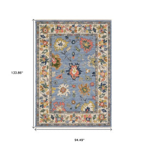 Homeroots 2' Cozy Gray Oriental Area Rug With Fringe - Elevate Your Space With Timeless Style And Warmth 8' X 11' Wool Blend 576490