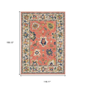 Homeroots 2' Cozy Gray Oriental Area Rug With Fringe - Elevate Your Space With Timeless Style And Warmth 10' X 13' Wool Blend 576491