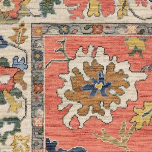 Homeroots 2' Cozy Gray Oriental Area Rug With Fringe - Elevate Your Space With Timeless Style And Warmth 10' X 13' Wool Blend 576491