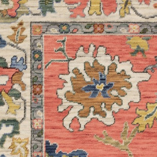 Homeroots 2' Cozy Gray Oriental Area Rug With Fringe - Elevate Your Space With Timeless Style And Warmth 8' X 11' Wool Blend 576492