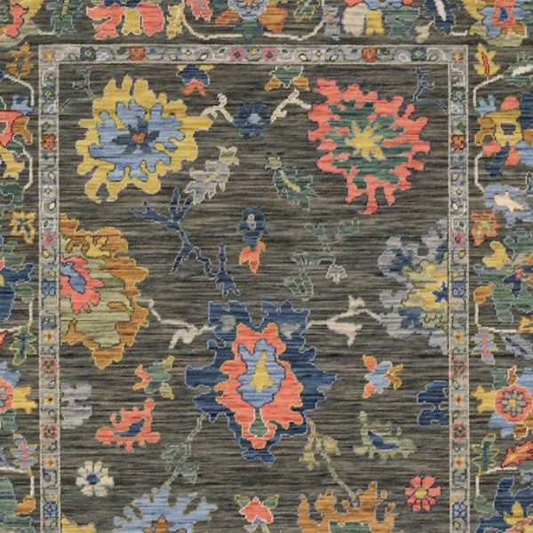 Homeroots 2' Cozy Gray Oriental Area Rug With Fringe - Elevate Your Space With Timeless Style And Warmth 10' X 13' Wool Blend 576493