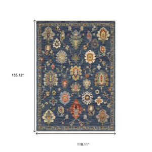 Homeroots 2' Yellow Oriental Area Rug With Fringe - Timeless Design For Cozy Home Decor And Warmth 10' X 13' Wool Blend 576495