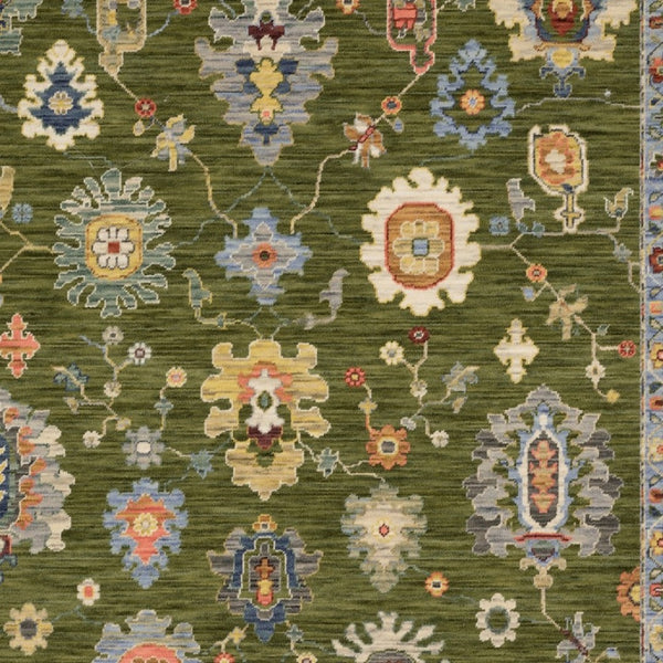 Homeroots 2' Yellow Oriental Area Rug With Fringe - Timeless Design For Cozy Home Decor And Warmth 8' X 11' Wool Blend 576498