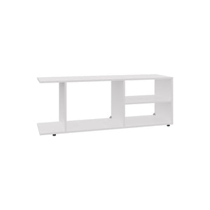 English Elm Entertainment Center Barton White – Compact Engineered Wood TV Stand with Spacious Shelves & Ample Storage B092P238704