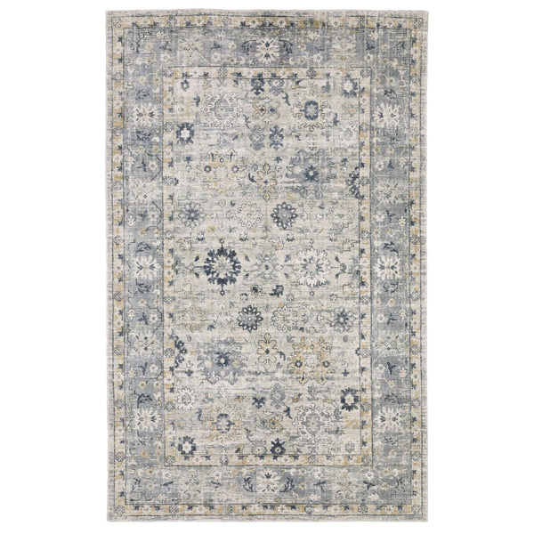 HomeRoots 10' Hand-Tufted Gray and Blue Oriental Runner Rug – Timeless Design for Elegant Entryways & Hallways 10' X 14' 576512