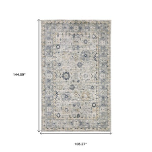 Homeroots 10' Gray Oriental Hand-tufted Runner Rug - Elegant Design To Enhance Your Home's Decor And Comfort 9' X 12' Wool Blend 576514
