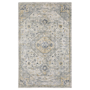 HomeRoots 10' Gray and Gold Medallion Hand-Tufted Runner Rug for Elegant Hallways and Entryways Comfort 10' X 14' 576518