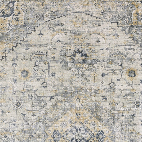 Homeroots 10' Gray Medallion Hand-tufted Runner Rug - Artistic Home Decor For Stylish Living Spaces 10' X 14' Wool Blend 576518