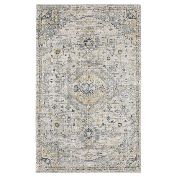 Homeroots 10' Gray Medallion Hand-tufted Runner Rug - Artistic Home Decor For Stylish Living Spaces 8' X 10' Wool Blend 576519