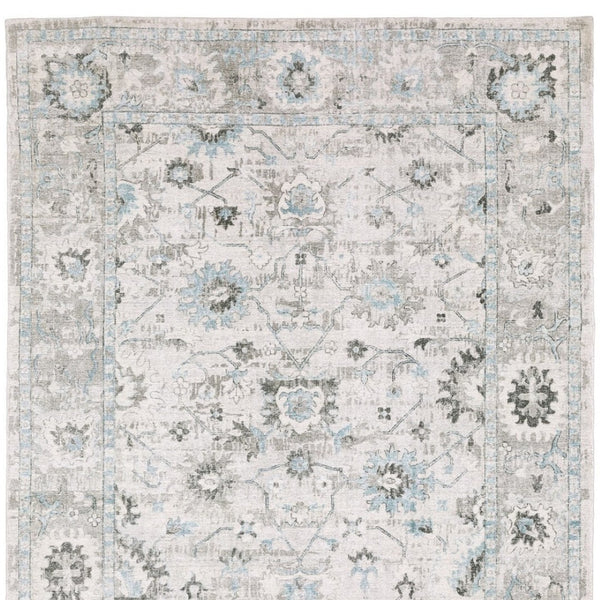 HomeRoots 10' Ivory and Teal Hand-Tufted Oriental Runner Rug - Artisan Crafted for Timeless Elegance and Comfort 8' X 10' 576522