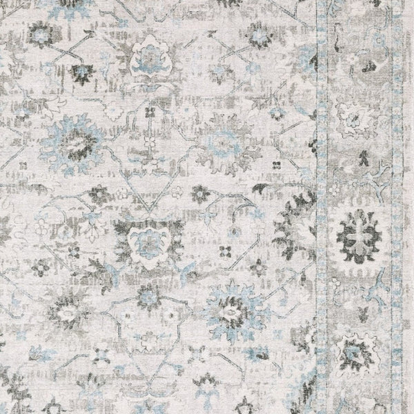 HomeRoots 10' Ivory and Teal Hand-Tufted Oriental Runner Rug - Artisan Crafted for Timeless Elegance and Comfort 8' X 10' 576522
