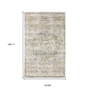 Homeroots 10' Gray Medallion Hand-tufted Runner Rug - Elegant Design To Enhance Your Home's Warmth And Style 10' X 14' Wool Blend 576524