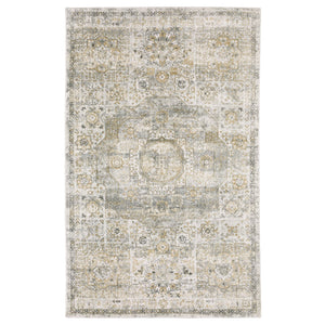 Homeroots 10' Gray Medallion Hand-tufted Runner Rug - Elegant Design To Enhance Your Home's Warmth And Style 8' X 10' Wool Blend 576525