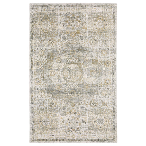 Homeroots 10' Gray Medallion Hand-tufted Runner Rug - Elegant Design To Enhance Your Home's Warmth And Style 8' X 10' Wool Blend 576525