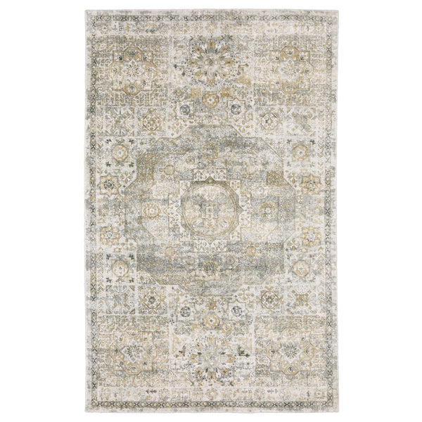 Homeroots 10' Gray Medallion Hand-tufted Runner Rug - Elegant Design To Enhance Your Home's Warmth And Style 9' X 12' Wool Blend 576526