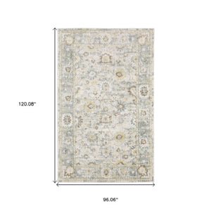 Homeroots 10' Ivory Hand Tufted Oriental Runner Rug – Elegant Design To Enhance Your Home's Style And Warmth 8' X 10' Wool Blend 576528