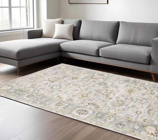 Homeroots 10' Ivory Hand Tufted Oriental Runner Rug – Elegant Design To Enhance Your Home's Style And Warmth 8' X 10' Wool Blend 576528