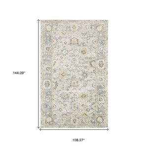 Homeroots 10' Ivory Hand Tufted Oriental Runner Rug – Elegant Design To Enhance Your Home's Style And Warmth 9' X 12' Wool Blend 576529