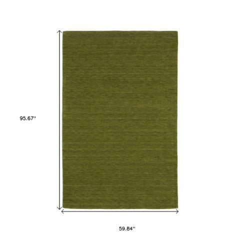 Homeroots 5' Teal Wool Hand Tufted Area Rug - Elevate Your Space With Style, Warmth, And Versatility Today! 5' X 8' Wool 576532