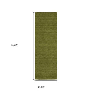 Homeroots 5' Teal Wool Hand Tufted Area Rug - Elevate Your Space With Style, Warmth, And Versatility Today! 8' Runner Wool 576533