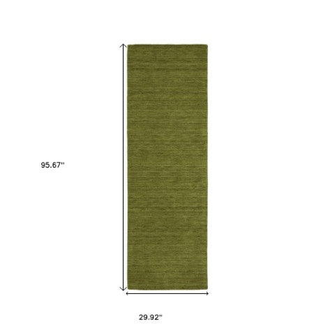 Homeroots 5' Teal Wool Hand Tufted Area Rug - Elevate Your Space With Style, Warmth, And Versatility Today! 8' Runner Wool 576533