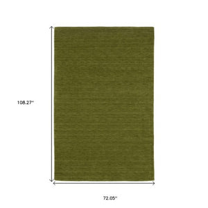 Homeroots 5' Teal Wool Hand Tufted Area Rug - Elevate Your Space With Style, Warmth, And Versatility Today! 6' X 9' Wool 576535