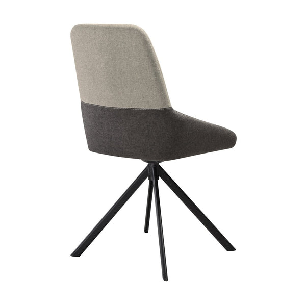 English Elm Maverick Swivel Polyester Dining Chairs with Black Metal Legs for Modern Kitchens B2736P464831