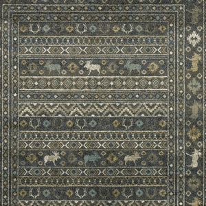 Homeroots 4' Blue Southwestern Area Rug - Stylish, Stain Resistant Design Perfect For Homes With Kids & Pets 7' X 9' Polypropylene 576536