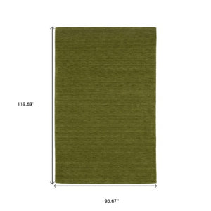 Homeroots 5' Teal Wool Hand Tufted Area Rug - Elevate Your Space With Style, Warmth, And Versatility Today! 8' X 10' Wool 576538