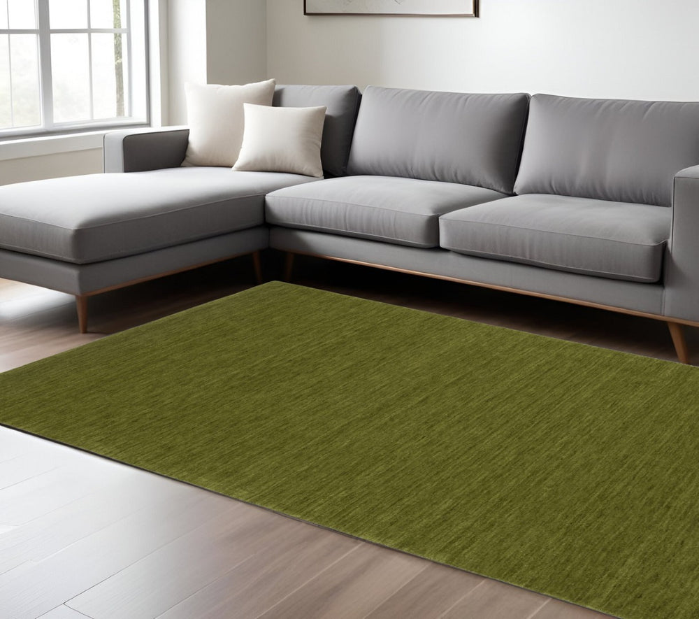 HomeRoots 5' Hand-Tufted Wool Area Rug in Teal and Blue - Cozy, Durable Design for Any Room or Space 8' X 10' 576538
