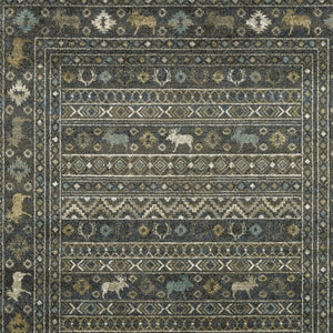 Homeroots 4' Blue Southwestern Area Rug - Stylish, Stain Resistant Design Perfect For Homes With Kids & Pets 10' X 13' Polypropylene 576540