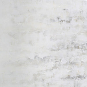 HomeRoots Winter Hand-Painted Storm Canvas Art in Silver Floater Frame - Bold, Gallery-Ready Décor Piece 576552