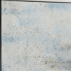 HomeRoots Subtle Silver Floater Frame Painting - Hand-Painted Canvas Wall Art for Modern Home Decor Elegance 576553