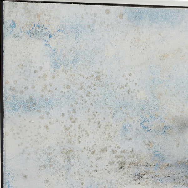 HomeRoots Subtle Silver Floater Frame Painting - Hand-Painted Canvas Wall Art for Modern Home Decor Elegance 576553