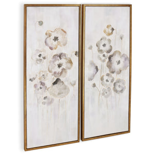 HomeRoots Cold Frame S2: Stunning Hand-Painted Canvas Art in Elegant Gold Floater Frame for Modern Spaces 576559