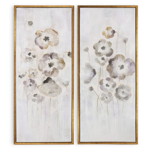 HomeRoots Cold Frame S2: Stunning Hand-Painted Canvas Art in Elegant Gold Floater Frame for Modern Spaces 576559