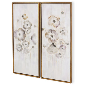HomeRoots Cold Frame S2: Stunning Hand-Painted Canvas Art in Elegant Gold Floater Frame for Modern Spaces 576559
