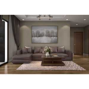 HomeRoots Deep Woods Hand-Painted Canvas in Gold Floater Frame - Stunning Forest Wall Art for Home Décor 576568