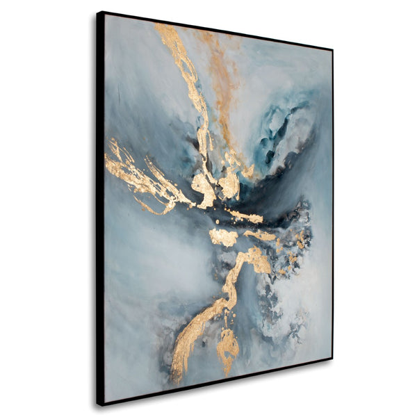 HomeRoots Temptress Hand-Painted Canvas Art in Black Floater Frame – Bold, Modern Wall Statement Piece 576573