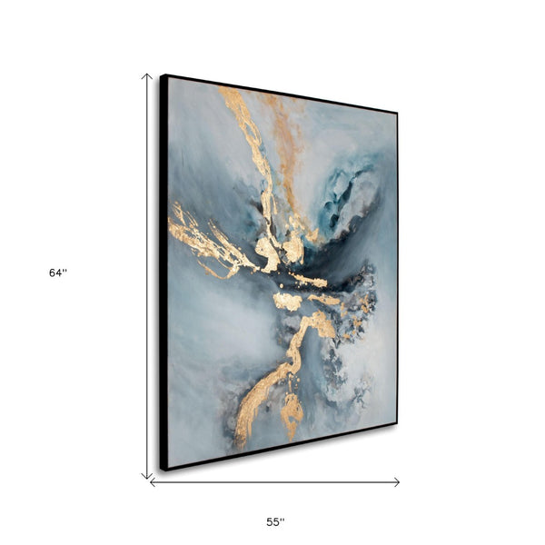 HomeRoots Temptress Hand-Painted Canvas Art in Black Floater Frame – Bold, Modern Wall Statement Piece 576573