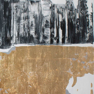 HomeRoots Allurement Hand-Painted Canvas in Black Floater Frame – Contemporary Wall Art for Bold Interiors 576584