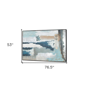 HomeRoots Exhilaration Hand-Painted Black Floater Frame Canvas Art for Bold Contemporary Wall Décor 576595