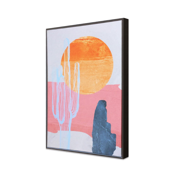 HomeRoots Wild Hand-Painted Black Floater Frame Wall Art - Bold, Unique Canvas for Modern Home Décor & Style 576601