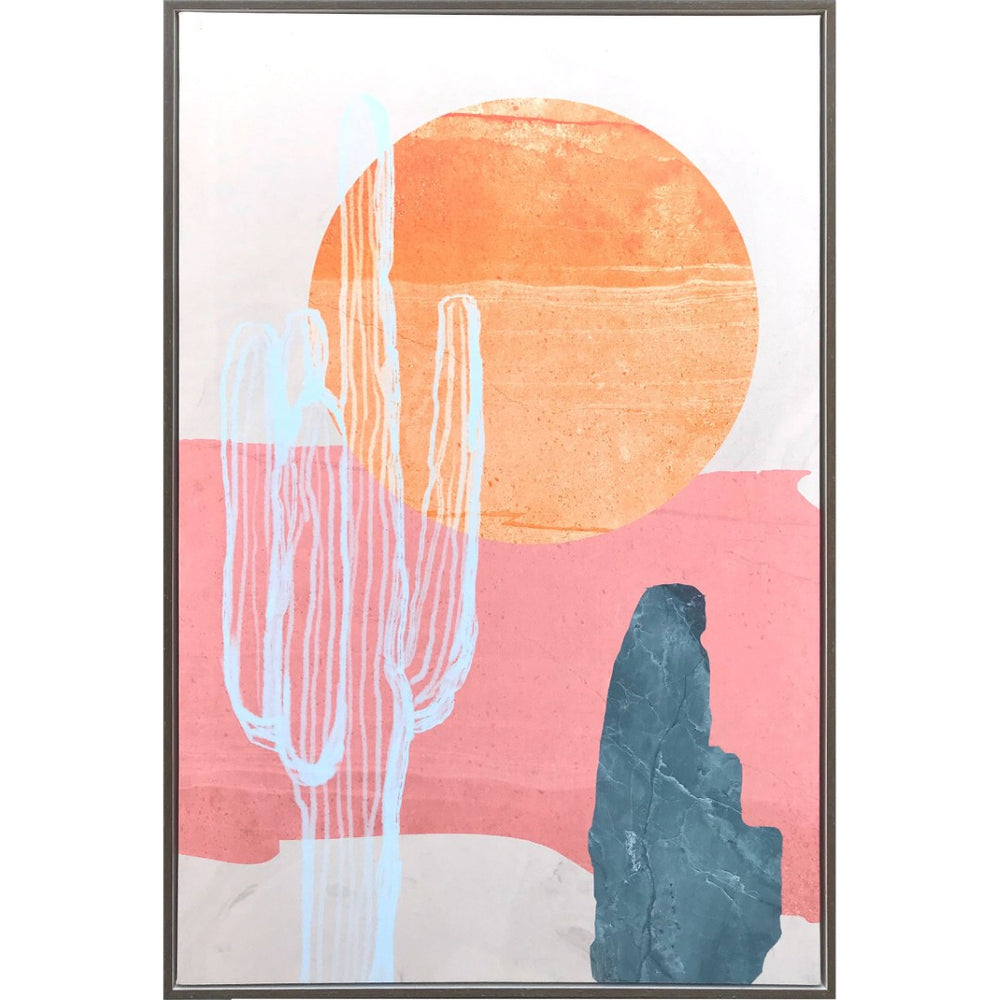 HomeRoots Wild Hand-Painted Black Floater Frame Wall Art - Bold, Unique Canvas for Modern Home Décor & Style 576601
