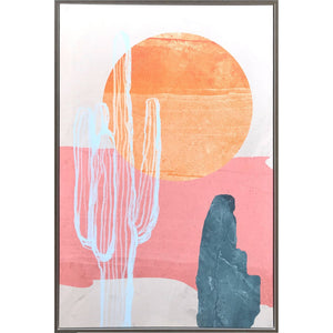 HomeRoots Wild Hand-Painted Black Floater Frame Wall Art - Bold, Unique Canvas for Modern Home Décor & Style 576601